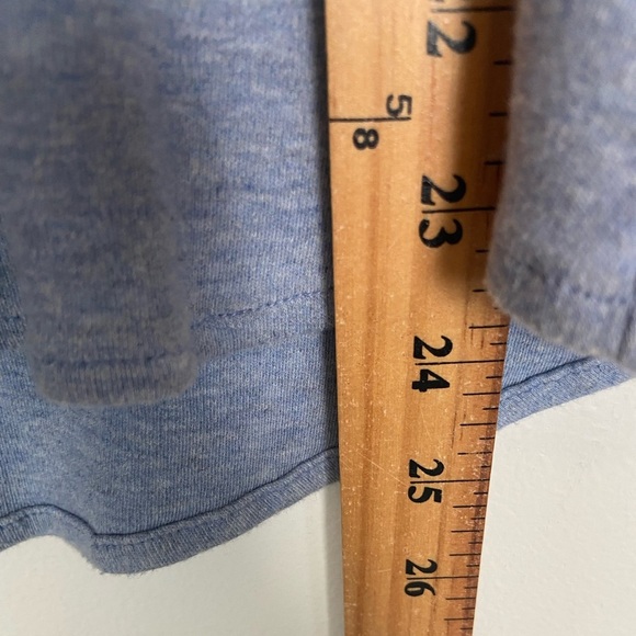 LL Bean Women's Pajama Top Size L Blue Cotton Knit Long Sleeves Button Front - Picture 7 of 8